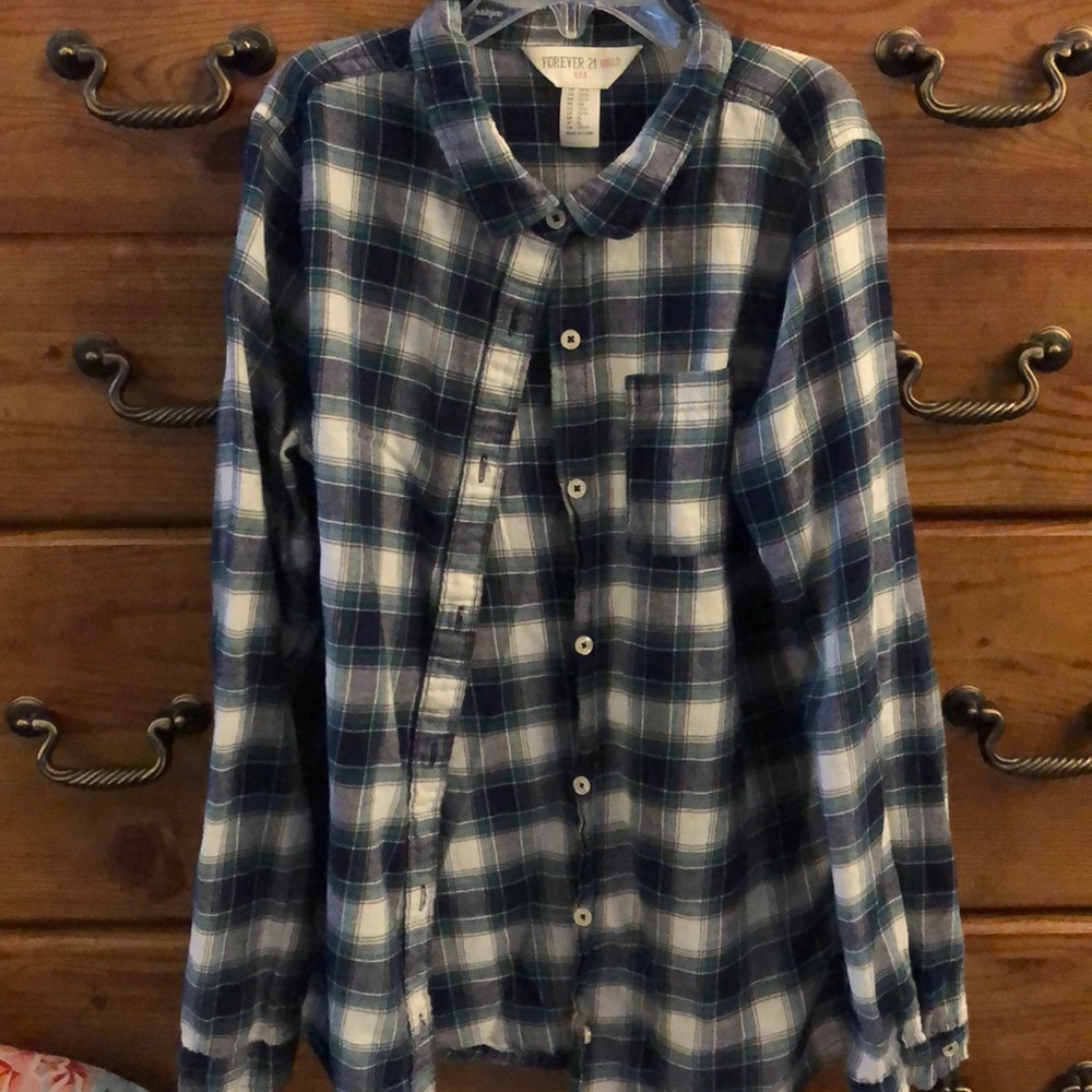 Forever 21 girls 13/14 plaid shirt